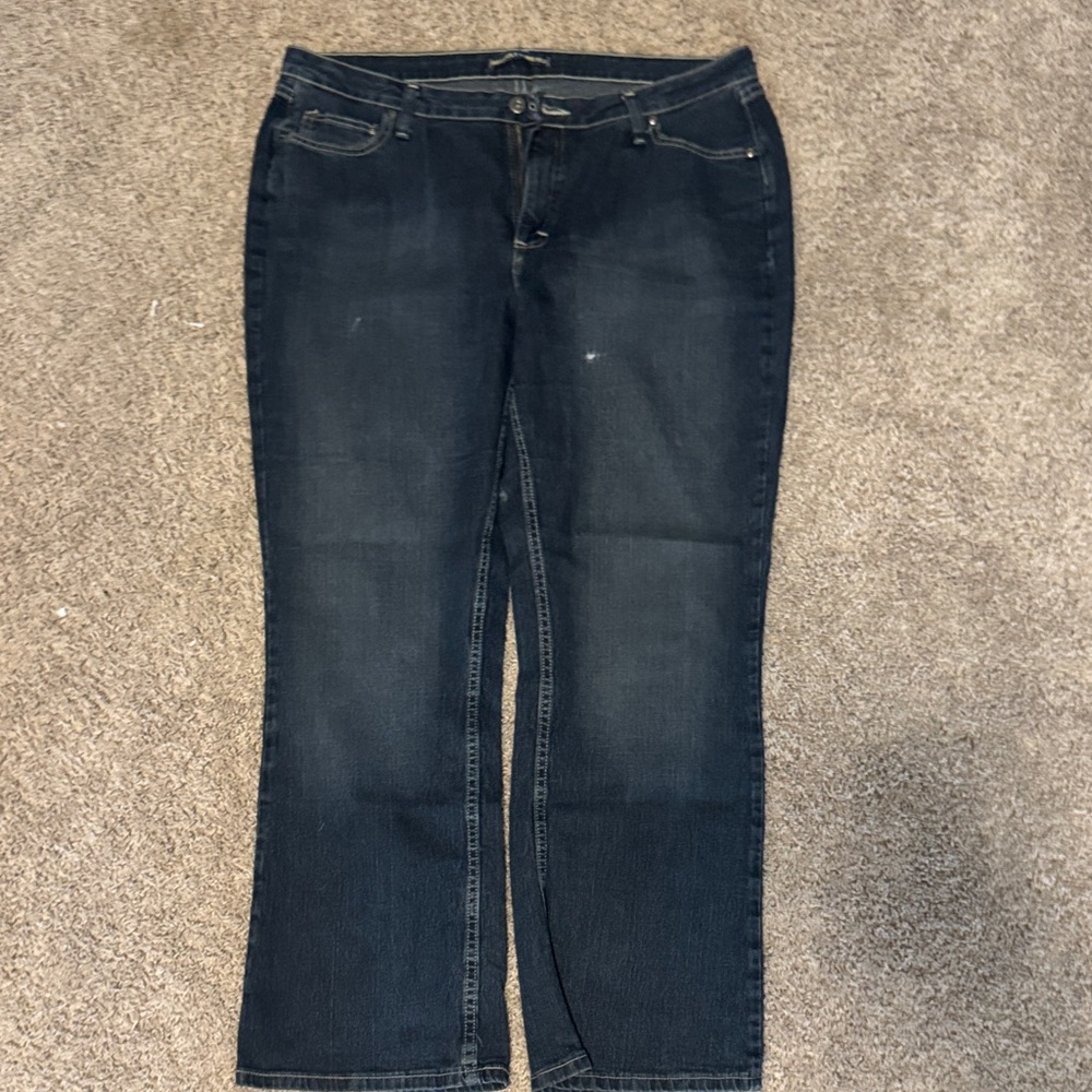 Classic Dark Blue Straight Leg Jeans